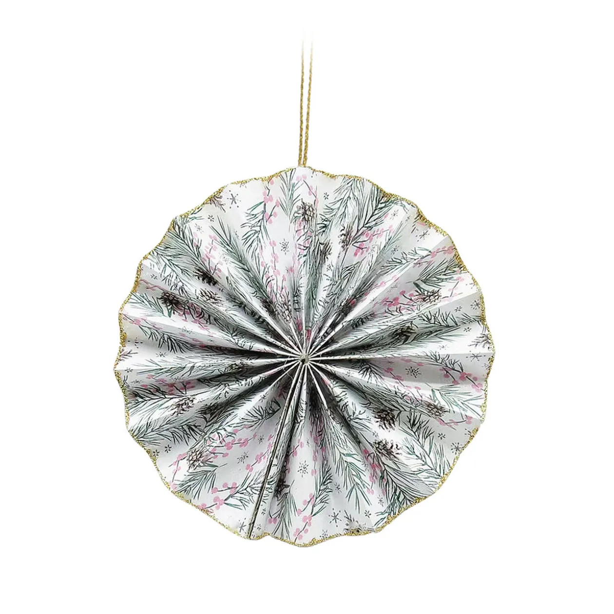 Suspension rosace 3D en papier certifié FSC® multicolore Ø10cm