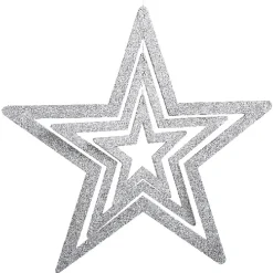 Suspension étoile argentée encastrée XXL