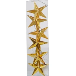 Suspension Étoile de Noël Doré x6