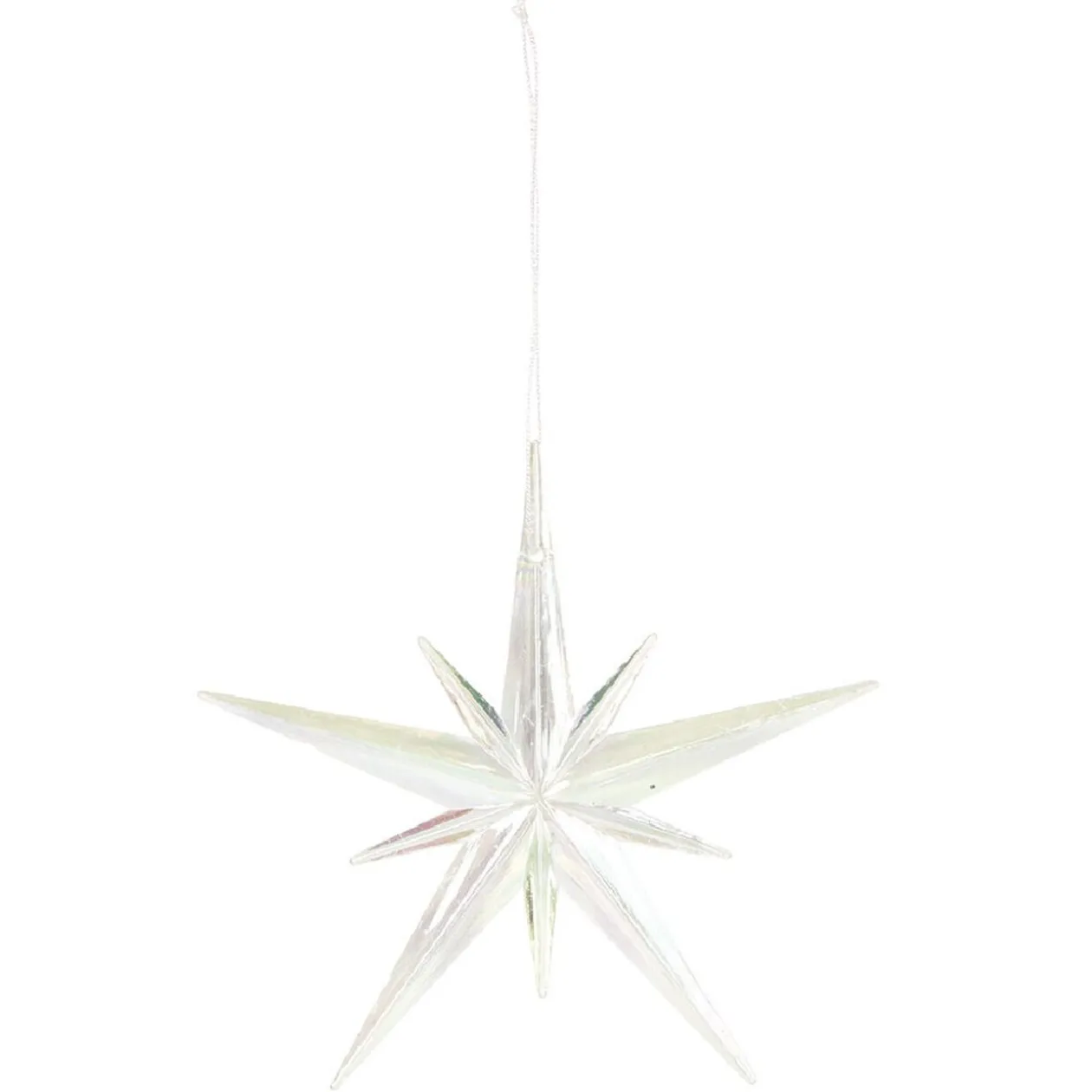 Suspension Étoile de Noël en acrylique iridescent