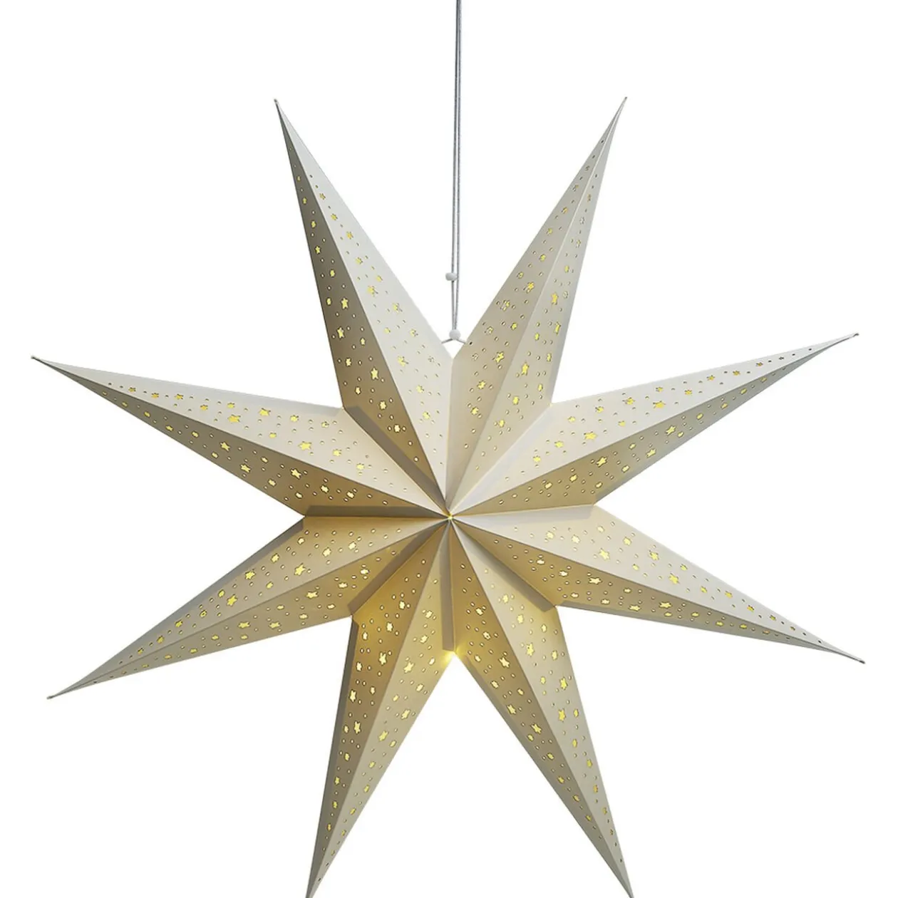 Suspension étoile lumineuse 10 LED blanc chaud H65 cm