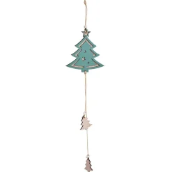 Suspension étoile rose ou sapin vert H48cm