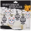 Suspensions spirales têtes de mort Day of the dead x12