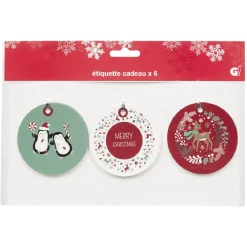 Étiquette cadeau Noël Enfant x6
