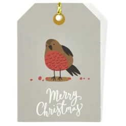 Étiquette pour paquet cadeau Noël Hiver Nature x6