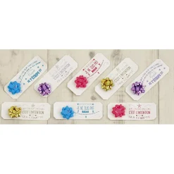 Étiquettes cadeau colorées x8