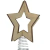 Étoile cimier tête de sapin Noël 3D bois