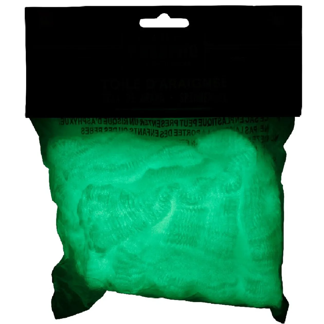 Toile d'araignée phosphorescente blanche Halloween