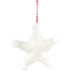 Étoile de Noël détails pompons à suspendre