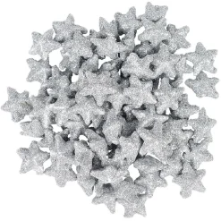 Étoile de Noël en mousse argentée à parsemer