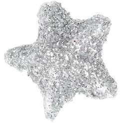 Étoile de Noël en mousse argentée à parsemer