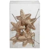 Étoile de Noël en mousse dorée avec crochet de suspension x6