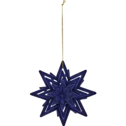 Étoile de Noël finition relief en velours