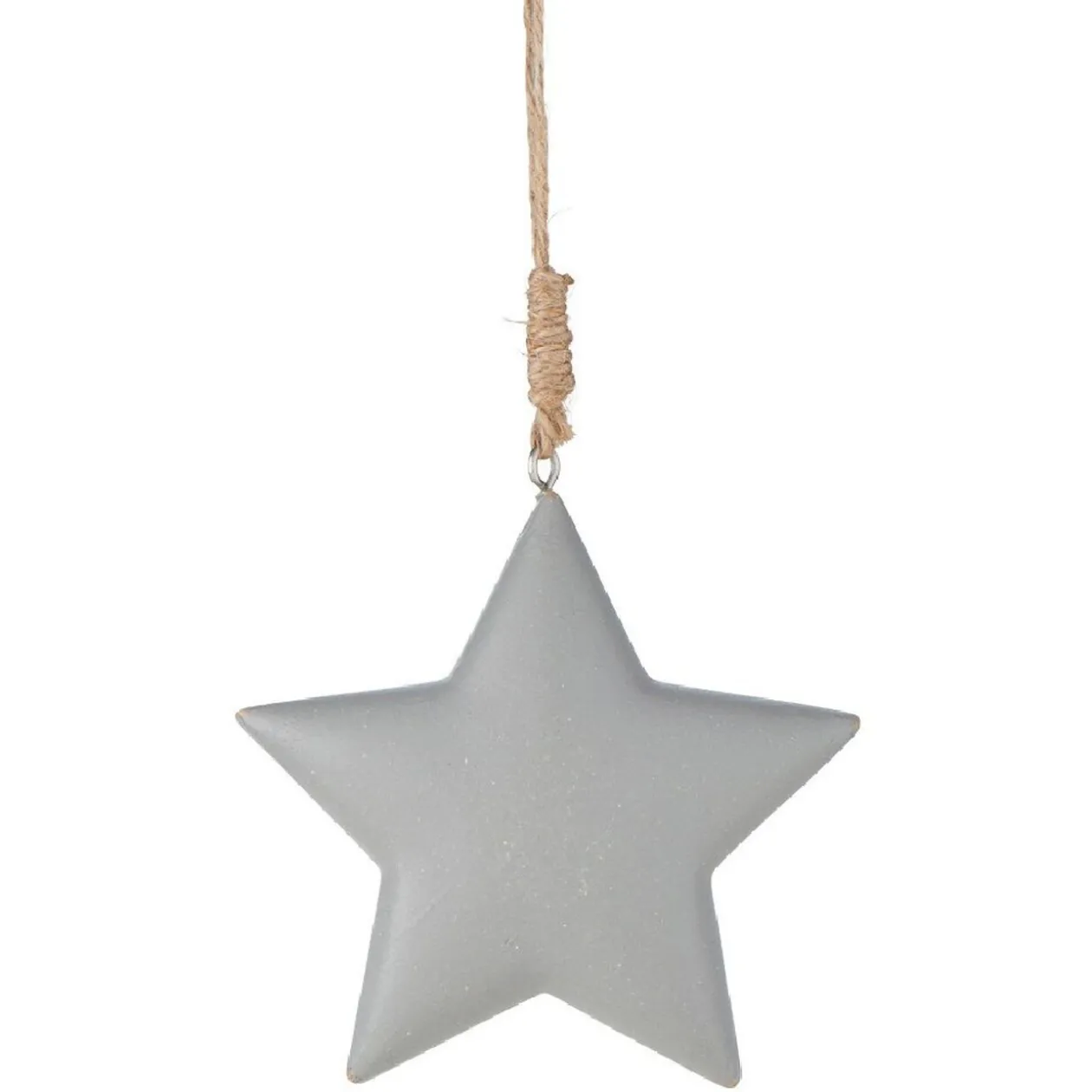 Étoile de Noël grise en bois avec effet béton à suspendre