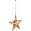 Étoile en paille à suspendre 10x10cm