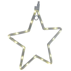 Étoile lumineuse 20 microLED blanc chaud 2 modes