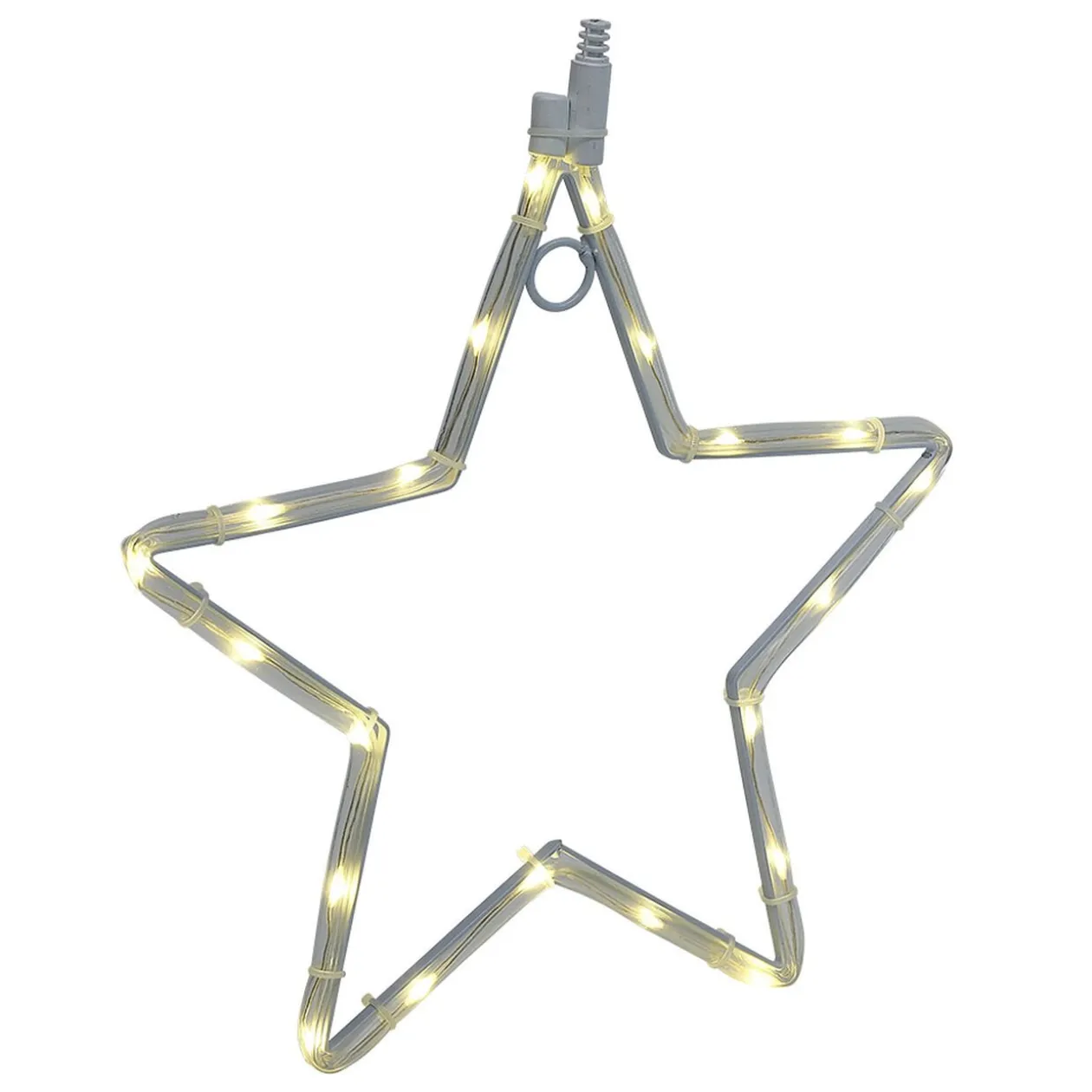 Étoile lumineuse 20 microLED blanc chaud 2 modes