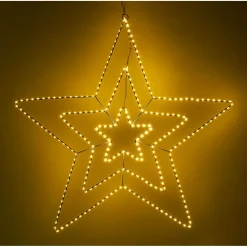 Étoile lumineuse de Noël à suspendre blanc chaud 290 led