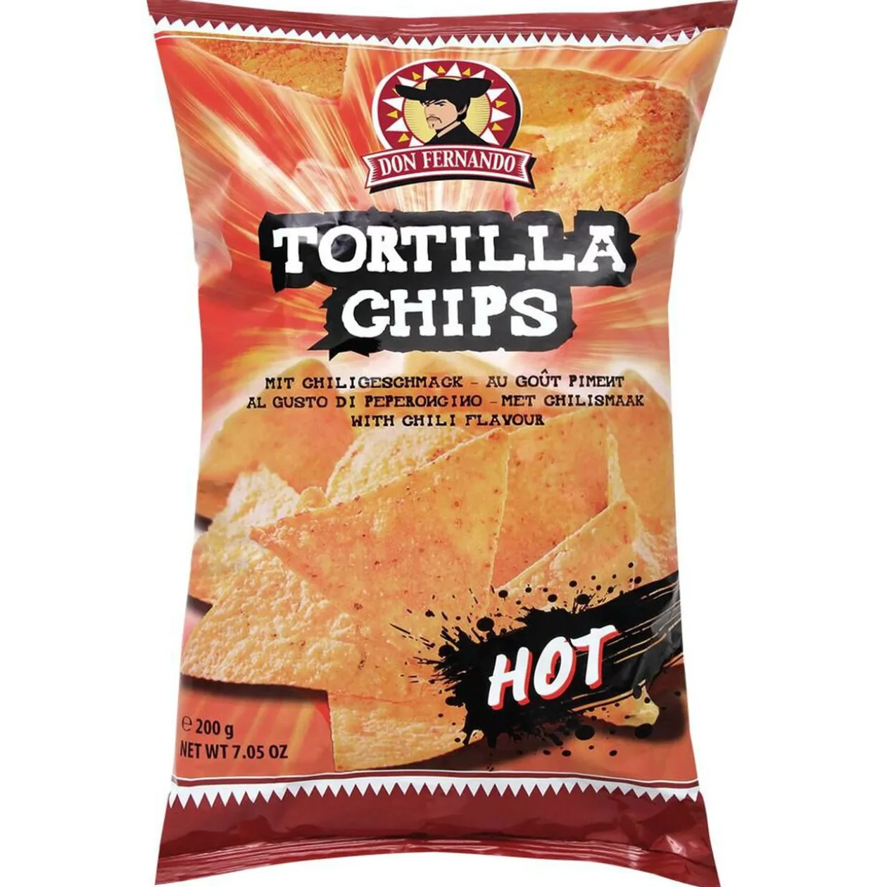 Tortillas chips au maïs goût piment doux 200g