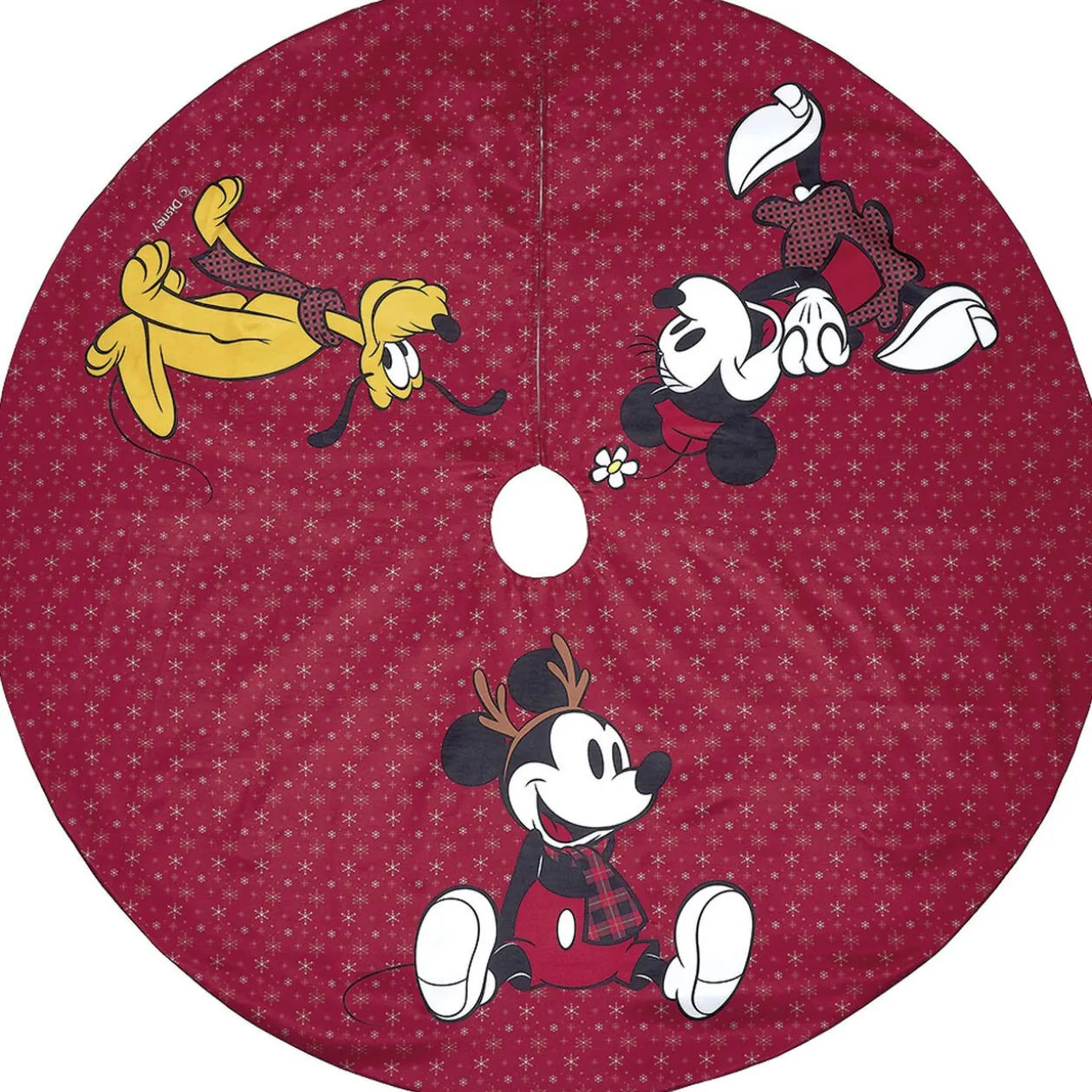 Tour de Sapin Disney Mickey Minnie Pluto rouge Ø121cm