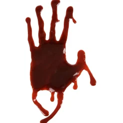 Trace de main gel ensanglanté