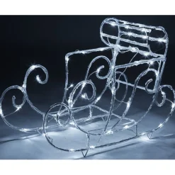 Traineau de Noël lumineux blanc XL