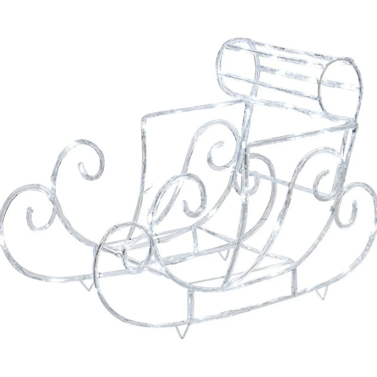 Traineau de Noël lumineux blanc XL