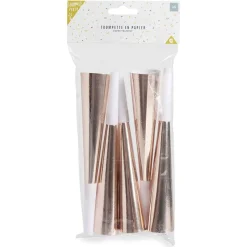 Trompette en papier rose gold x5