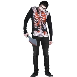 T-shirt déguisement Halloween imprimé trompe-l'oeil adulte