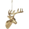 Tête de renne déco Noël à suspendre dorée