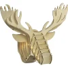 Tête de renne en bois lumineux 20 Led Blanc chaud