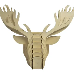 Tête de renne en bois lumineux 20 Led Blanc chaud