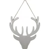 Tête de renne grise à suspendre