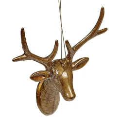Tête de Renne marron craquelé à suspendre