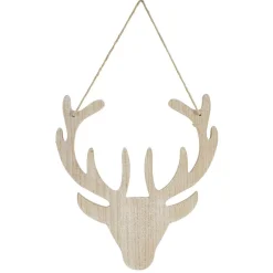 Tête de Renne mdf beige naturel à suspendre