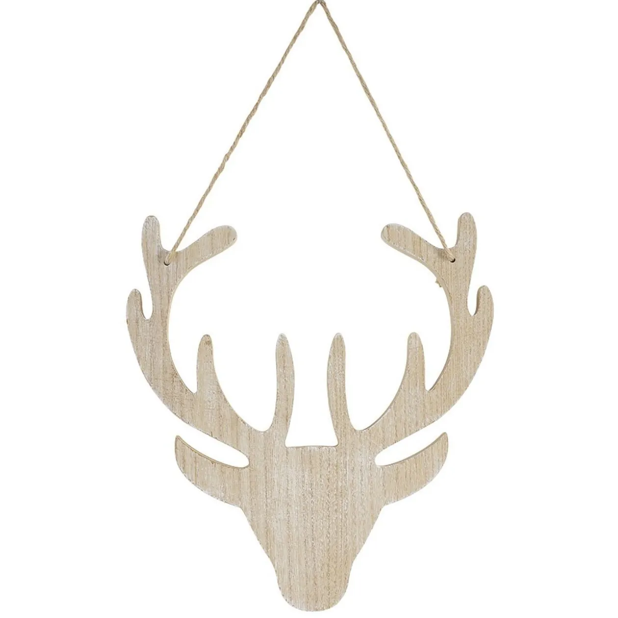 Tête de Renne mdf beige naturel à suspendre