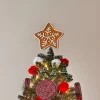 Tête de sapin étoile pain d'épices H16,5cm