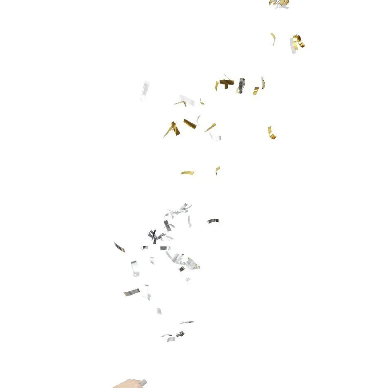 Tube à confettis noir doré