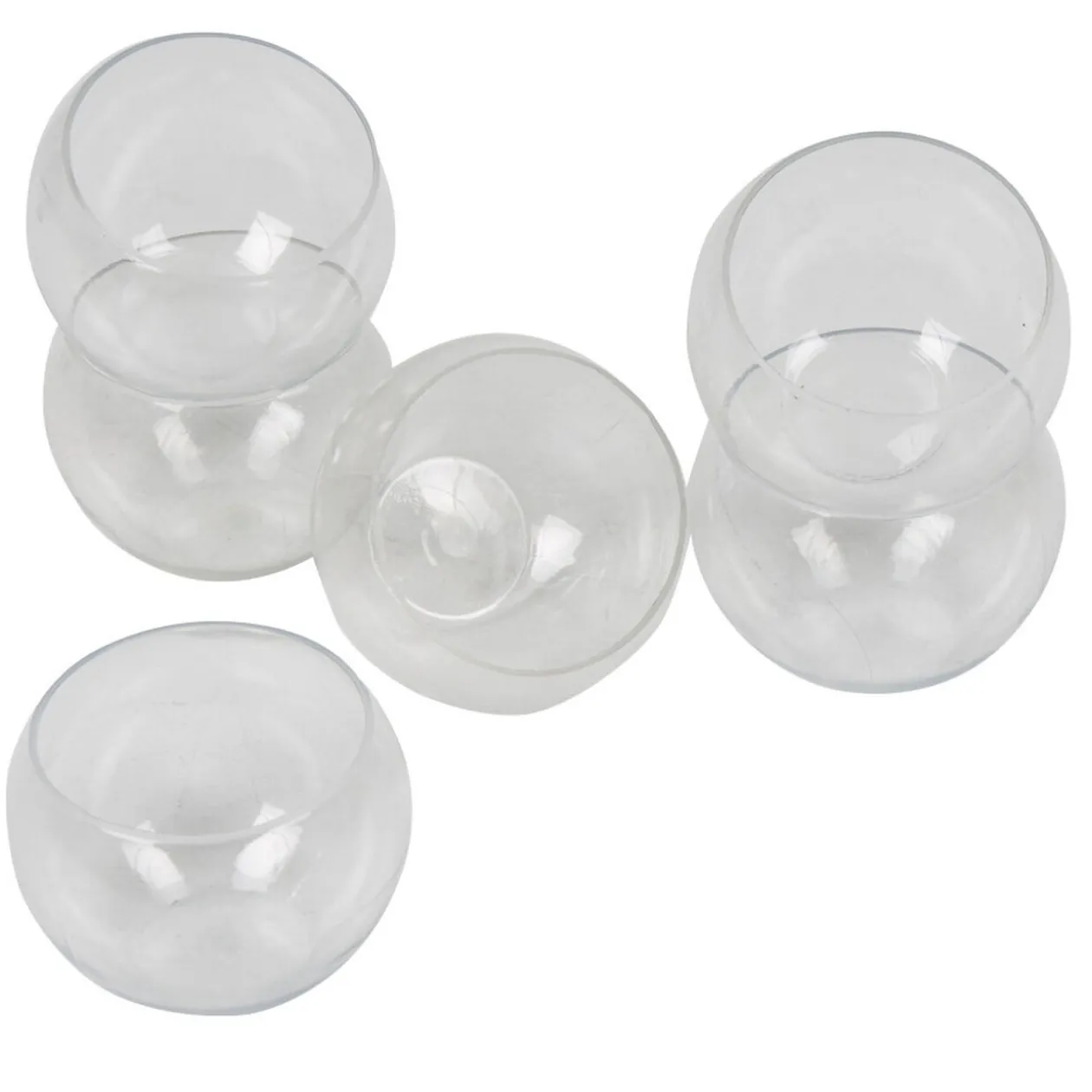 Verrine plastique transparente forme aquarium x6