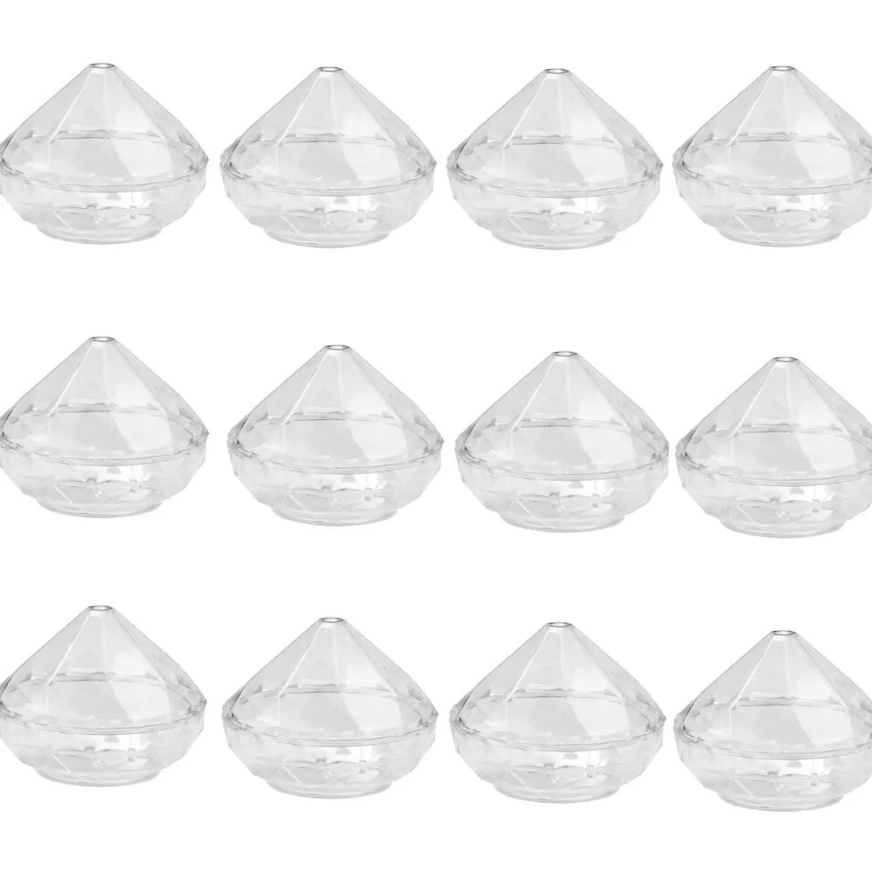 Verrine transparente forme diamant x12