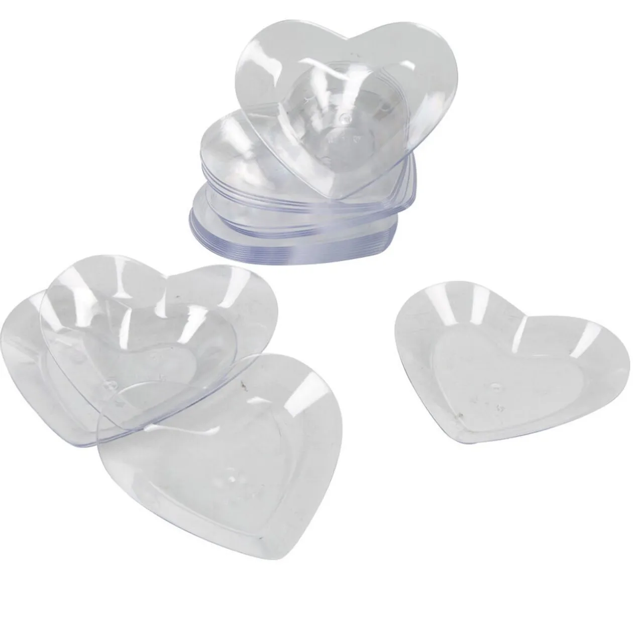 Verrine transparente forme coeur x24