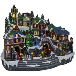 Village de Noël animé lumineux musical