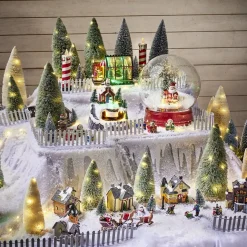 Village de Noël et personnages résine