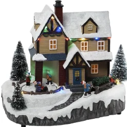 Village de Noël lumineux musical 13 led multicolore