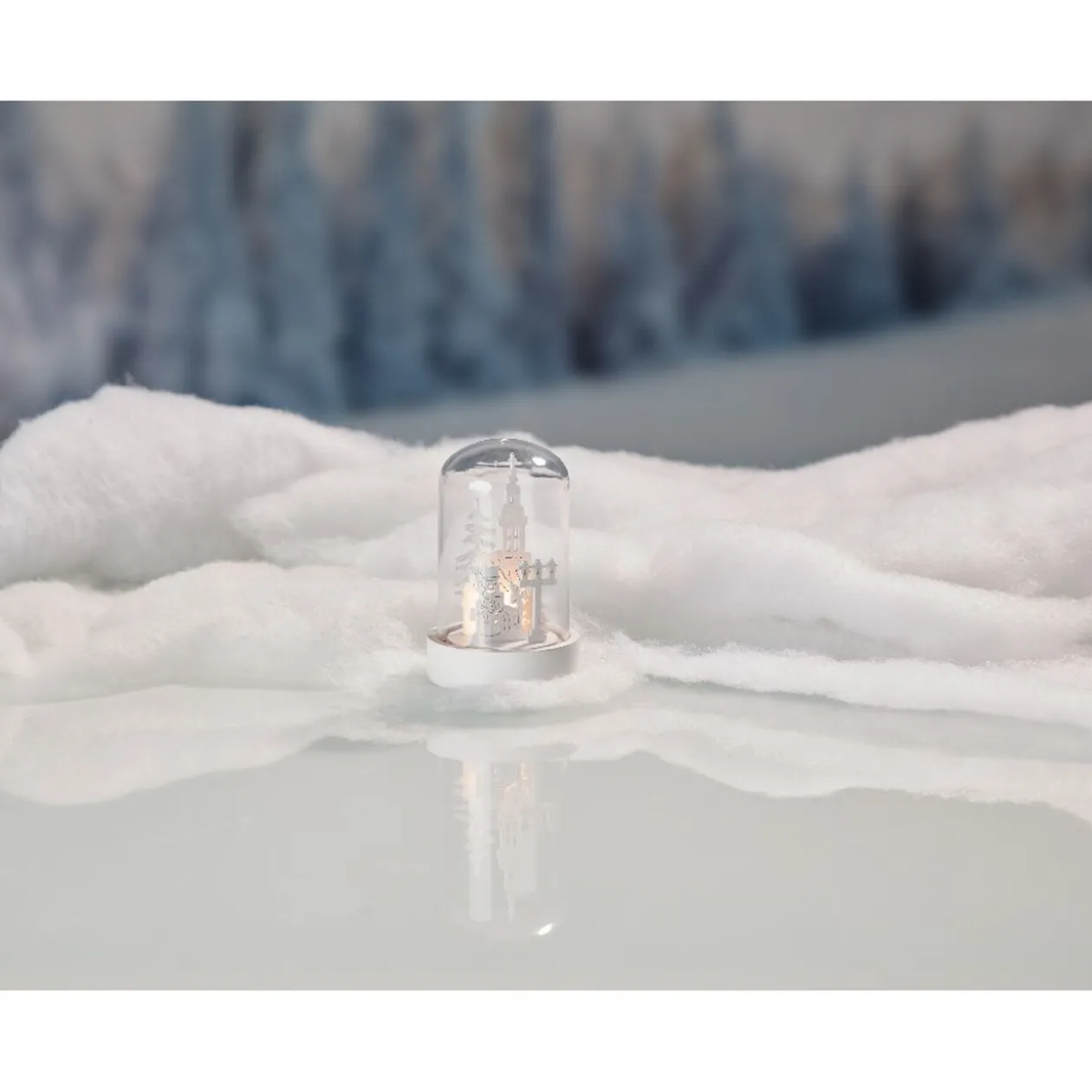 Village et clocher lumineux effet enneigé 1 LED