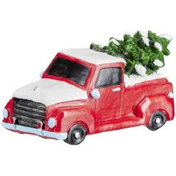 Voiture avec sapin de Noël pour village miniature